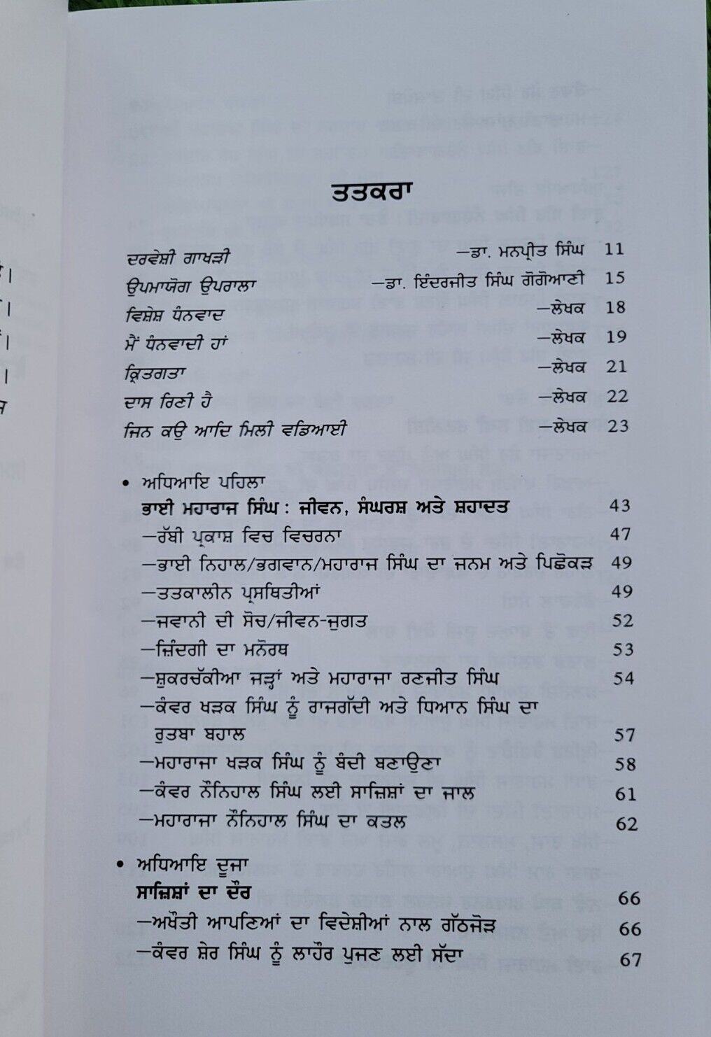 Bhai Maharaj Singh Rajinder Singh Jali Punjabi Gurmukhi Sikh History Book MP New