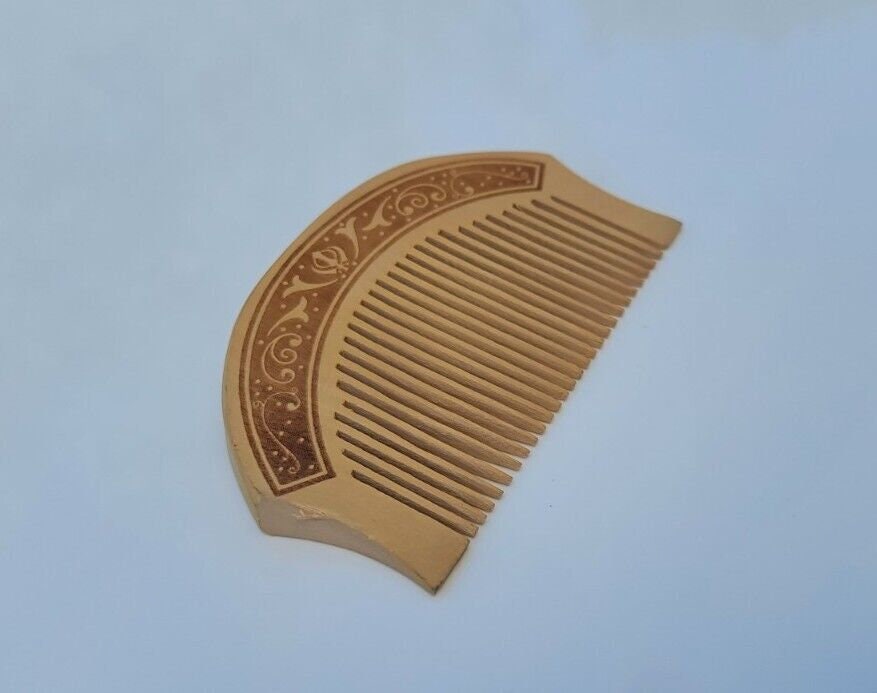 Sikh Comb Wooden Kanga Singh Kaur Kakar Khalsa 1 of 5 Ks Khanda engraved New PP3G