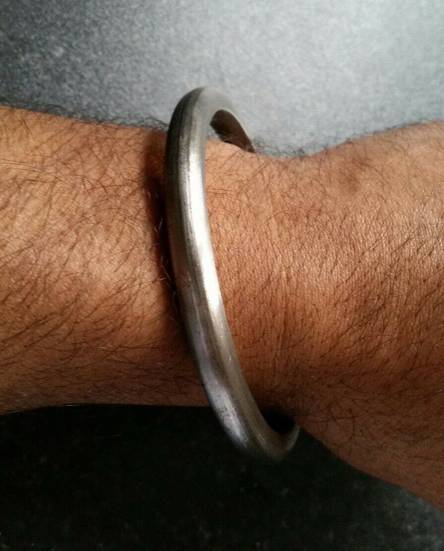 Stylish SARBLOH Pure Iron Steel Smooth Sikh Khalsa Taksali Kara KADA Bracelet M1