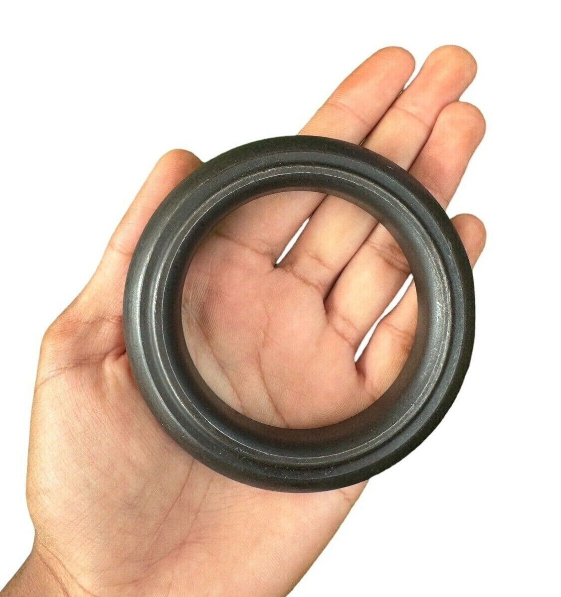 Sarbloh Kara Black Bangle Pure Iron Sikh Collar Kada Heavy Singh Kaur Khalsa OF3K