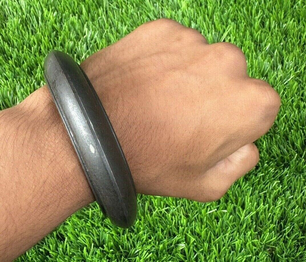 Sarbloh Kara Black Bangle Pure Iron Sikh Collar Kada Heavy Singh Kaur Khalsa OF3K