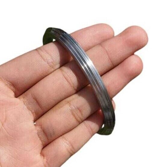 Sarbloh Iron Kara Five Lines Design Sikh Kada Singh Kaur Khalsa Bangle CC31 NEW