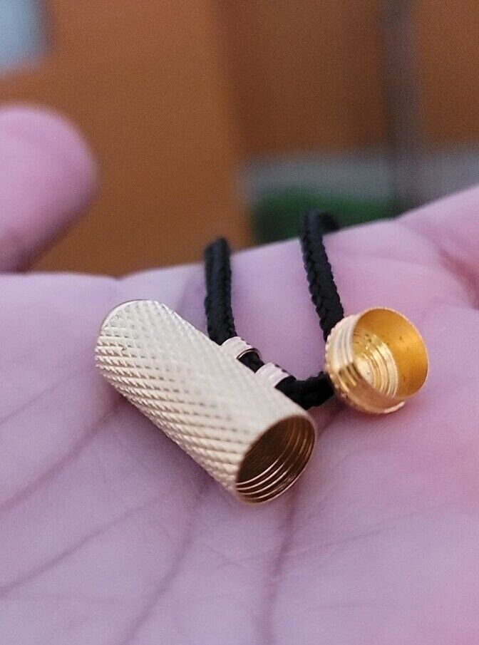 Gold Taweet Locket Nazar Protection Pendant Black Dori Necklace Punjabi Taviz PP10R Evil Eye Shield