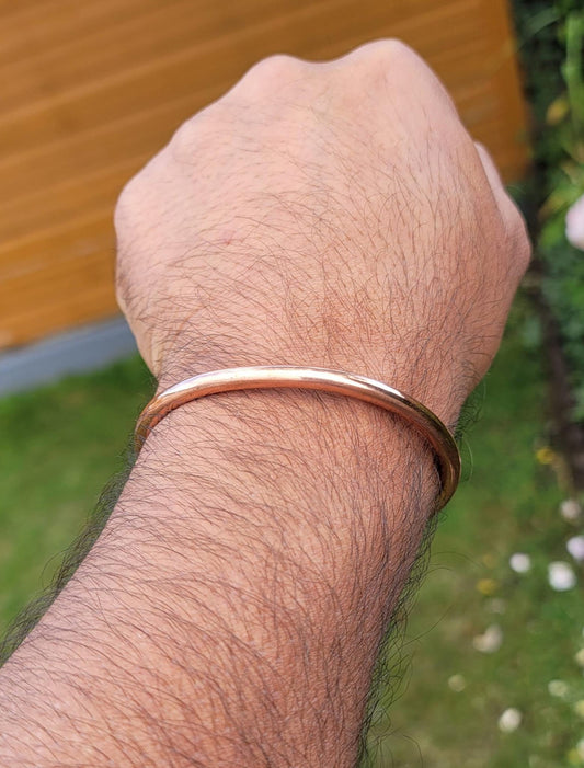 Copper Round Kara Kids Cuff Bracelet Adjustable Size Hindu Tamba Kids Kada Y7G
