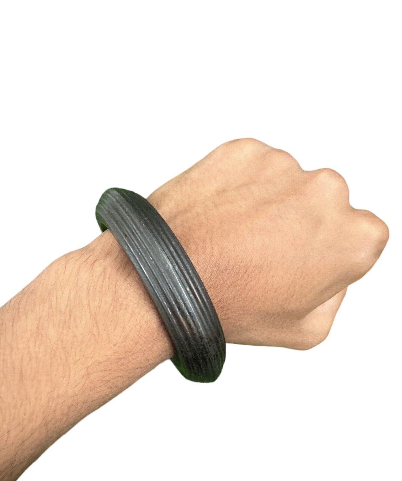 Sarbloh Kara Black Dori Edge Pure Iron Sikh Kada Heavy Khalsa Bangle OF1 Singh