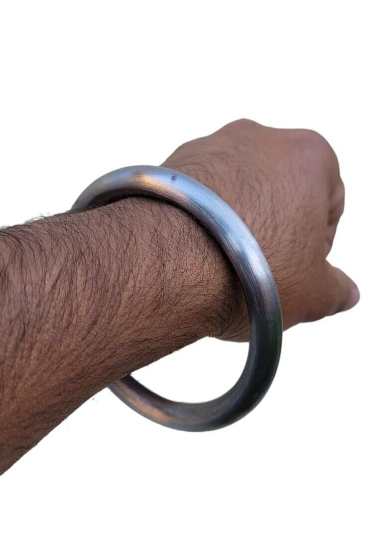 Sarbloh Kara Sikh Kada Kakaar Iron Round Karha Singh King Loha Bangle BB28 New
