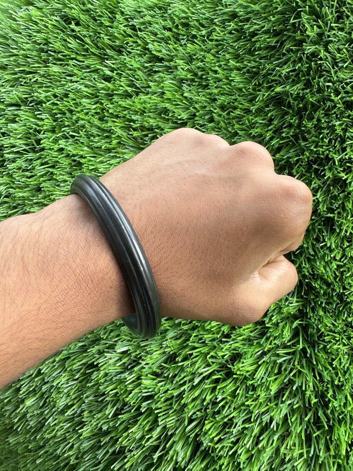 Sarbloh Black Kara Bangle Pure Iron Sikh Dori Kada Heavy Singh Kaur Khalsa OF4
