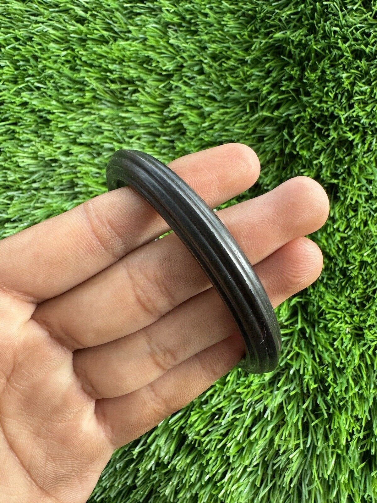 Sarbloh Black Kara Bangle Pure Iron Sikh Dori Kada Heavy Singh Kaur Khalsa OF4