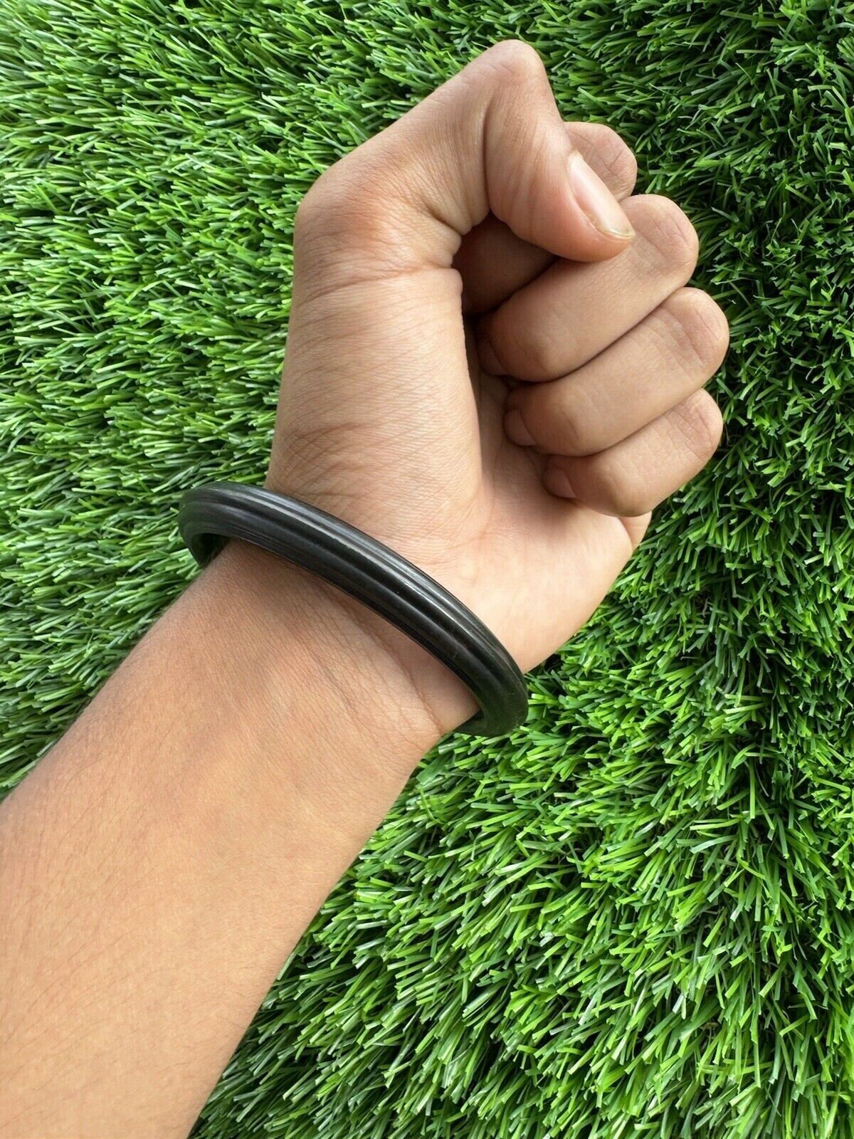 Sarbloh Black Kara Bangle Pure Iron Sikh Dori Kada Heavy Singh Kaur Khalsa OF4