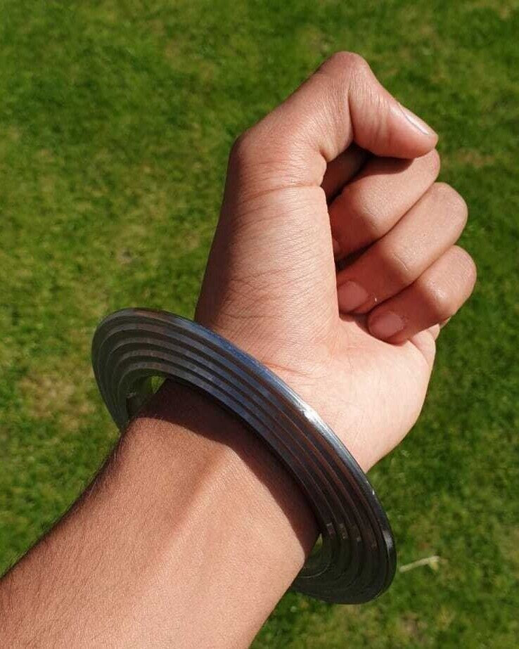 Sarbloh Chakri Kara Sikh Singh Kaur Lines Kada Khalsa Taksali Bangle S11 NEW