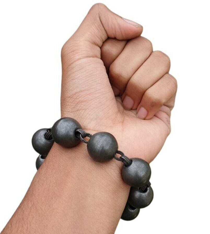 Solid Sarbloh Manka Bracelet Simrana Meditation Praying Beads Unisex Kara Y14R Loha Kada