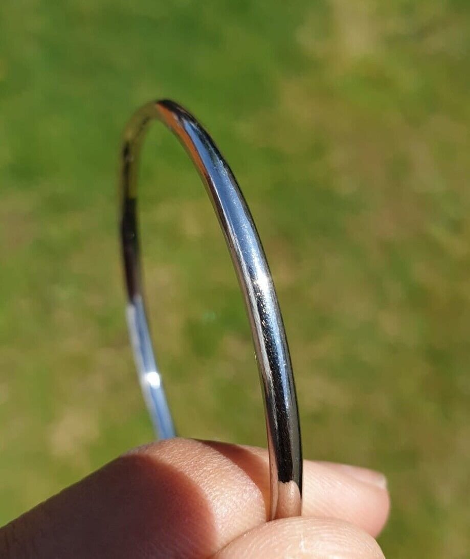 Stainless Steel Kara Silver Tone Thin Sikh Singh Kaur Khalsa Round Bangle Y11