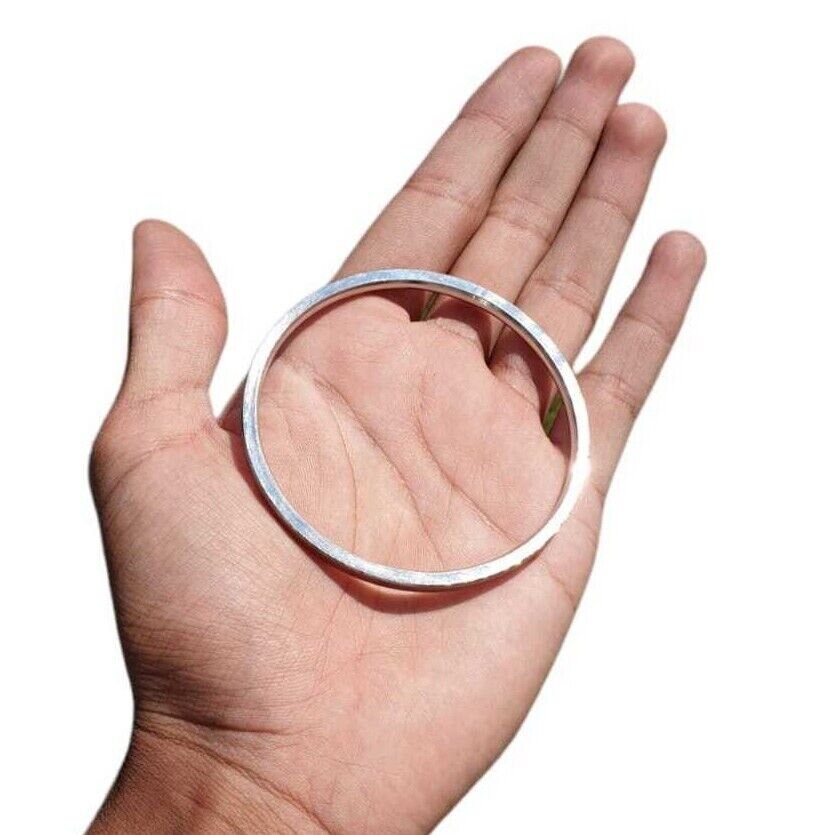 Sikh Kara Stainless Steel Bangle Singh Kaur Punjabi Smooth Flat Thin Kada Khalsa Y12G