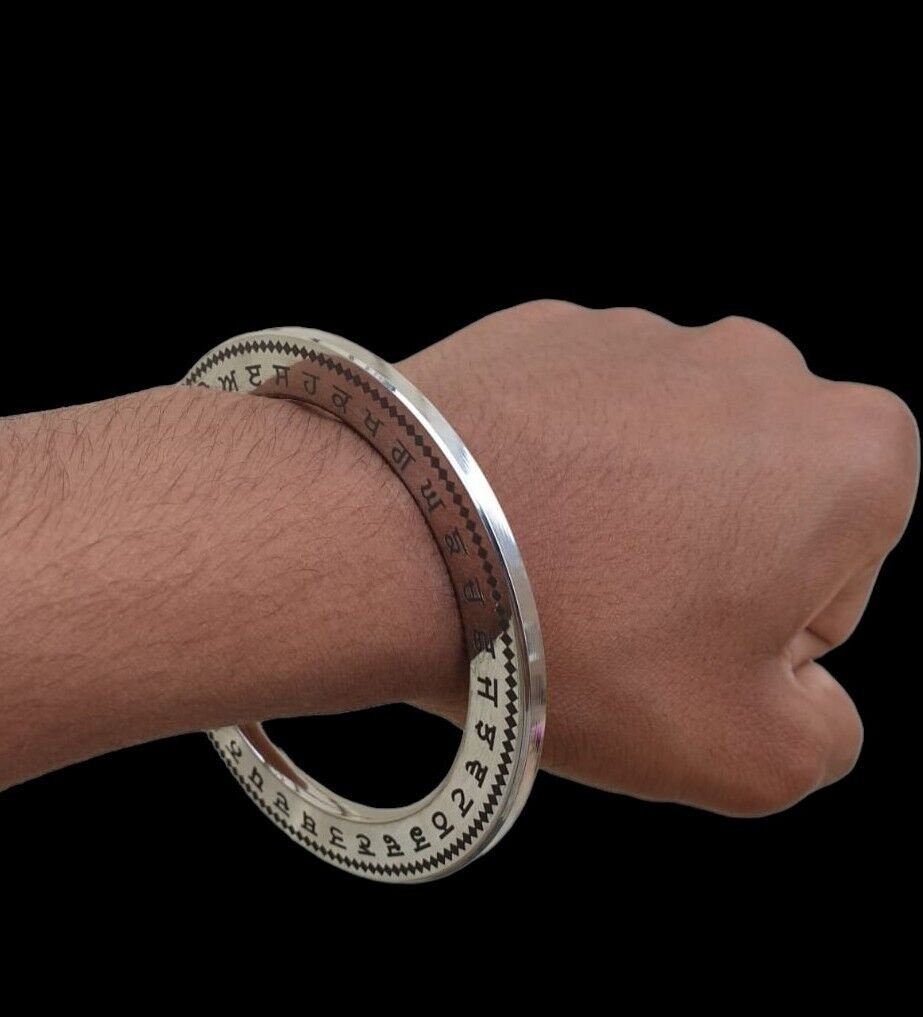 Stainless Steel Kara Floral Gurmukhi Karha Punjabi Kada Sikh Singh Bangle New N9R