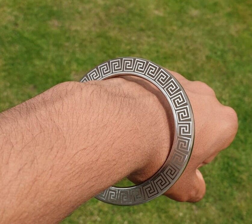 Stainless Steel Kara Floral Gurmukhi Karha Punjabi Kada Sikh Singh Bangle New N9R