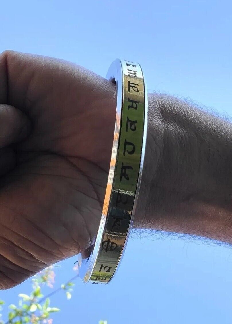 Punjabi Gurmukhi Kara Stainless Steel Brass smooth Sikh Flat kada Bangle i18 New