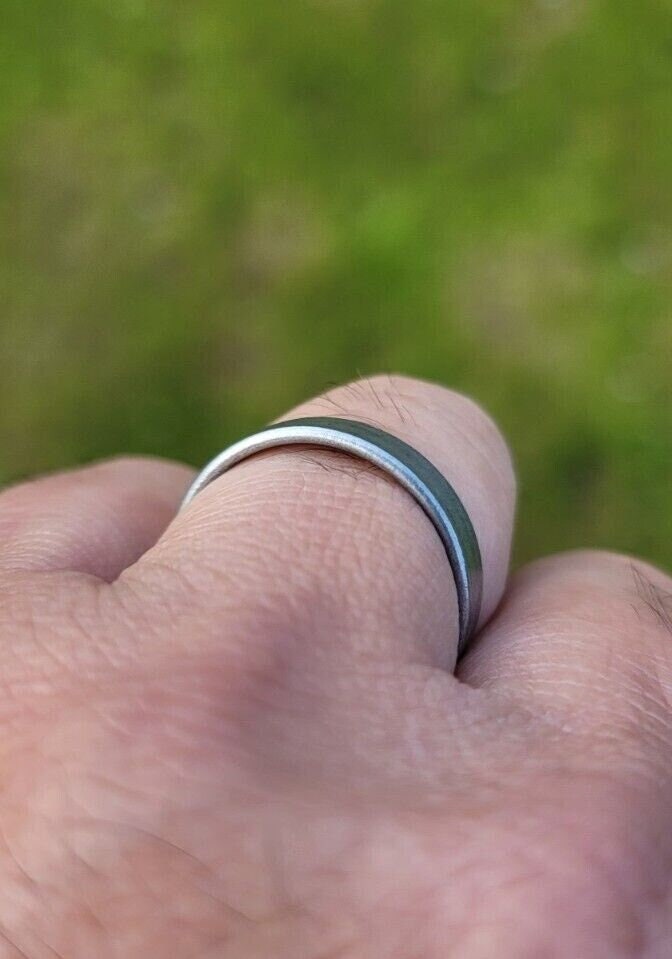 Beautiful protection amulet pure iron sarbloh punjabi hindu sikh ring adjustable
