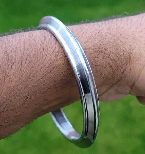 Sarbloh Kara Pure Iron Sikh Chakri Kada Smooth Singh Loha Bangle 5Ks Kakar EE1