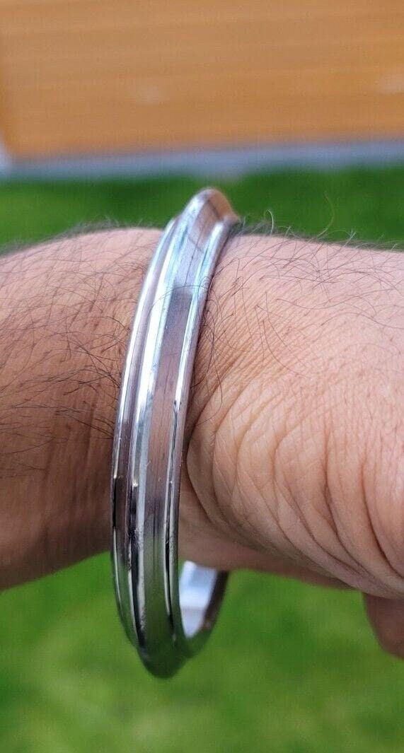 Sarbloh Kara Pure Iron Sikh Chakri Kada Smooth Singh Loha Bangle 5Ks Kakar EE1