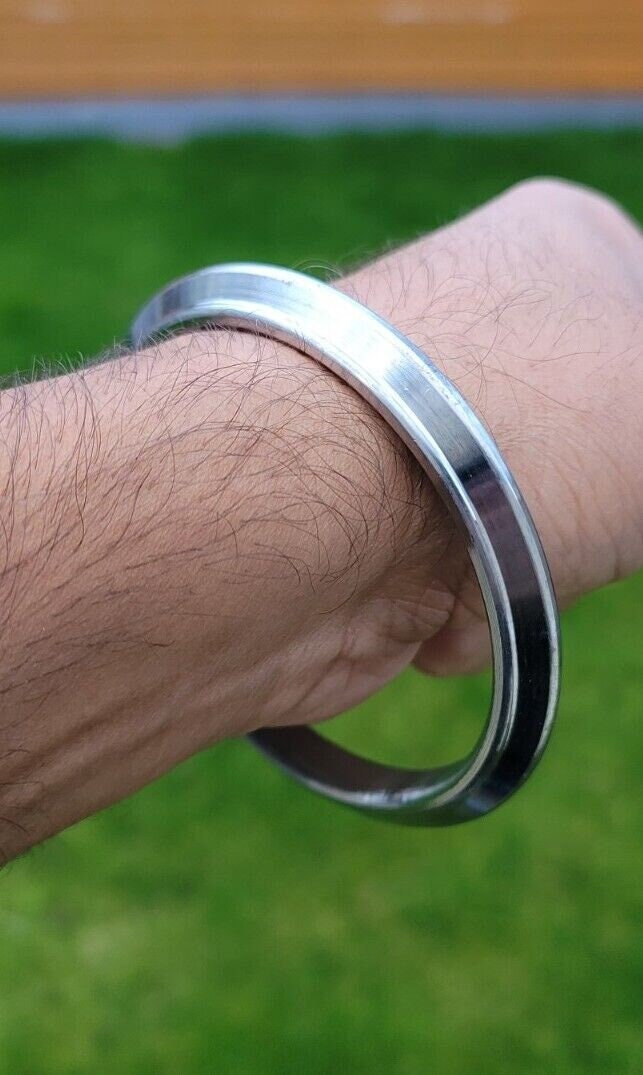 Sarbloh Kara Pure Iron Sikh Chakri Kada Smooth Singh Loha Bangle 5Ks Kakar EE1