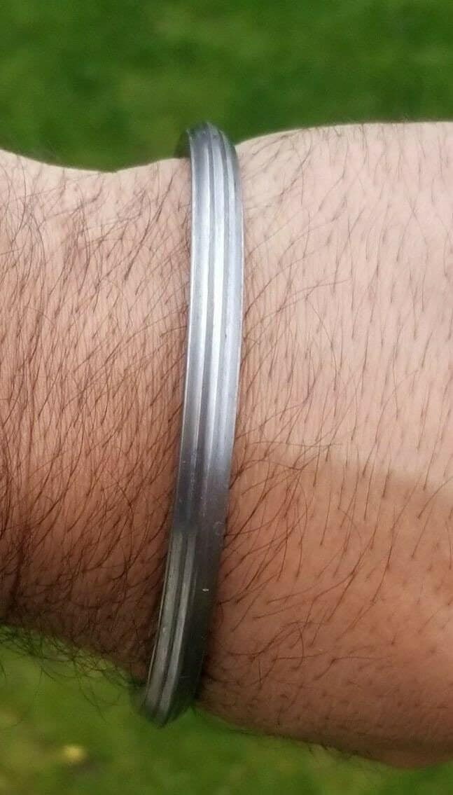 Sarbloh kara authentic sikh kada singh kaur khalsa iron bangle dori bracelet z14