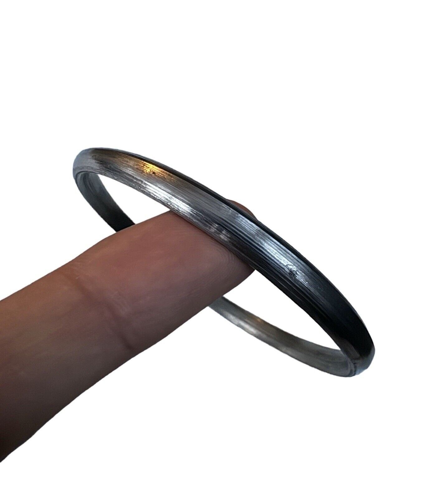 Pure Iron Sarbloh Kara Kada Ridged Sikh Bangle Singh Kaur Khalsa OF20 New Gift UK