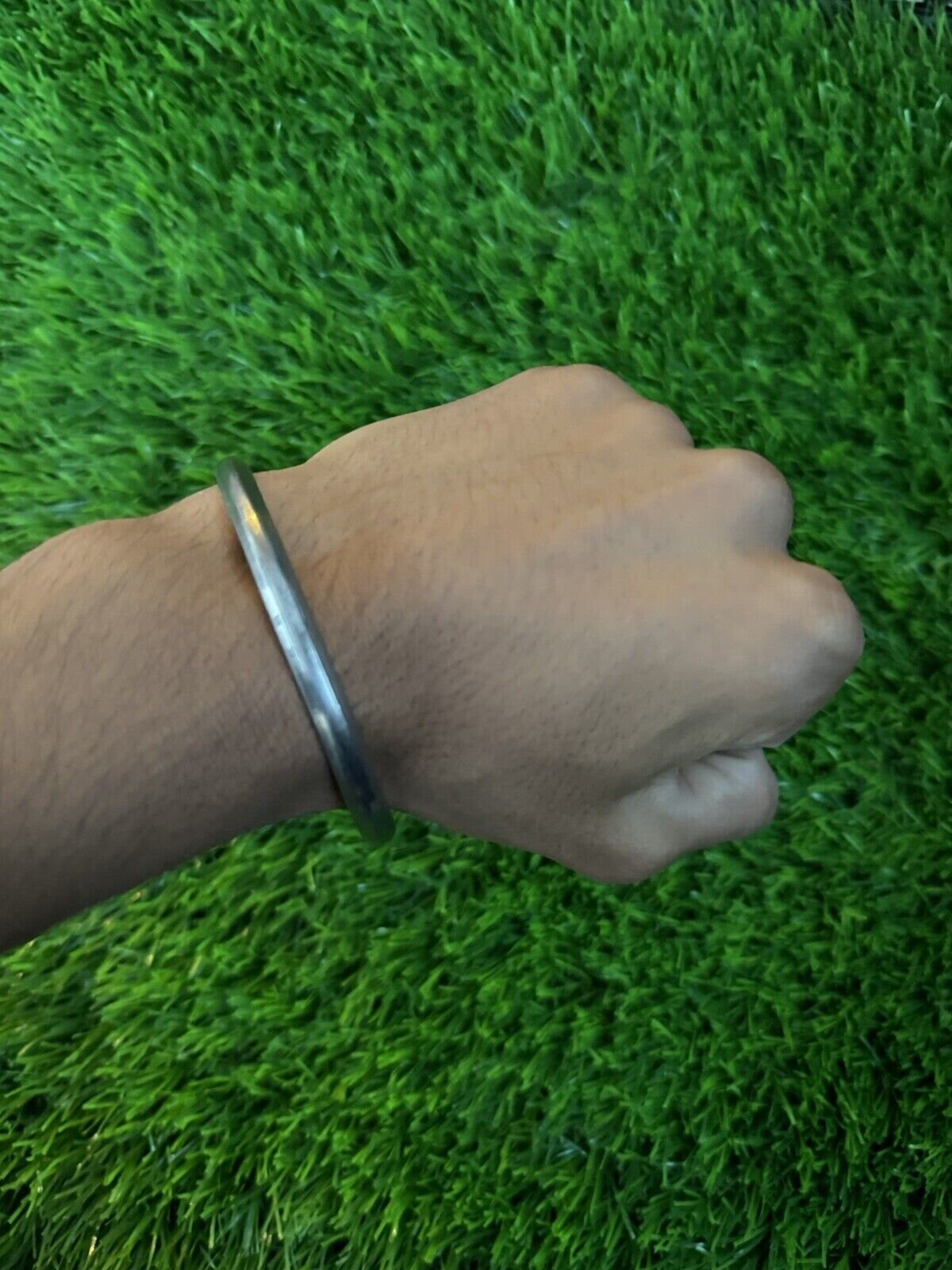 Pure Iron Sarbloh Kara Kada Ridged Sikh Bangle Singh Kaur Khalsa OF20 New Gift UK