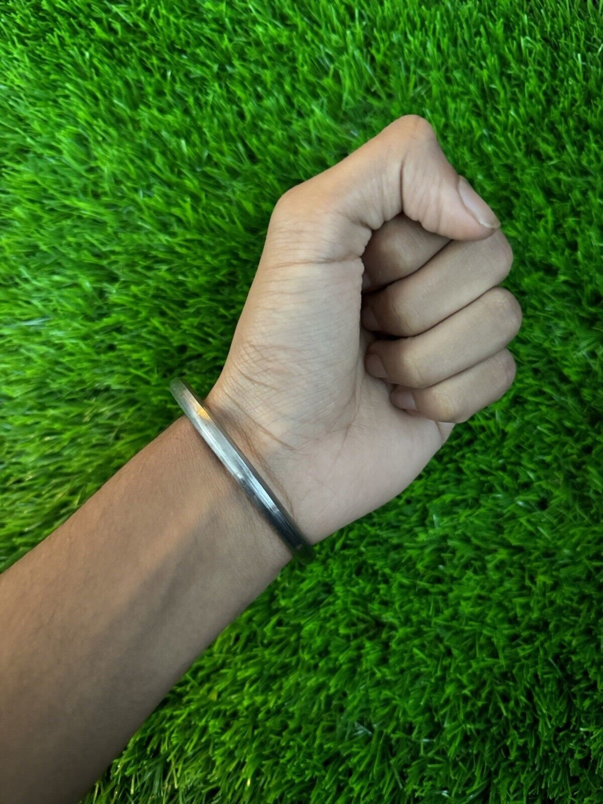 Pure Iron Sarbloh Kara Kada Ridged Sikh Bangle Singh Kaur Khalsa OF20 New Gift UK