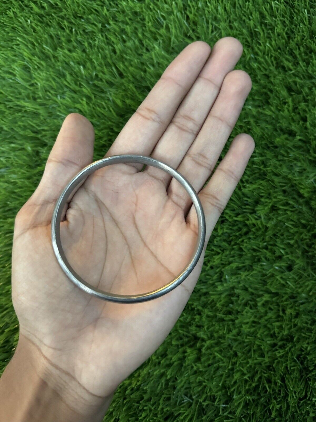Pure Iron Sarbloh Kara Kada Ridged Sikh Bangle Singh Kaur Khalsa OF20 New Gift UK