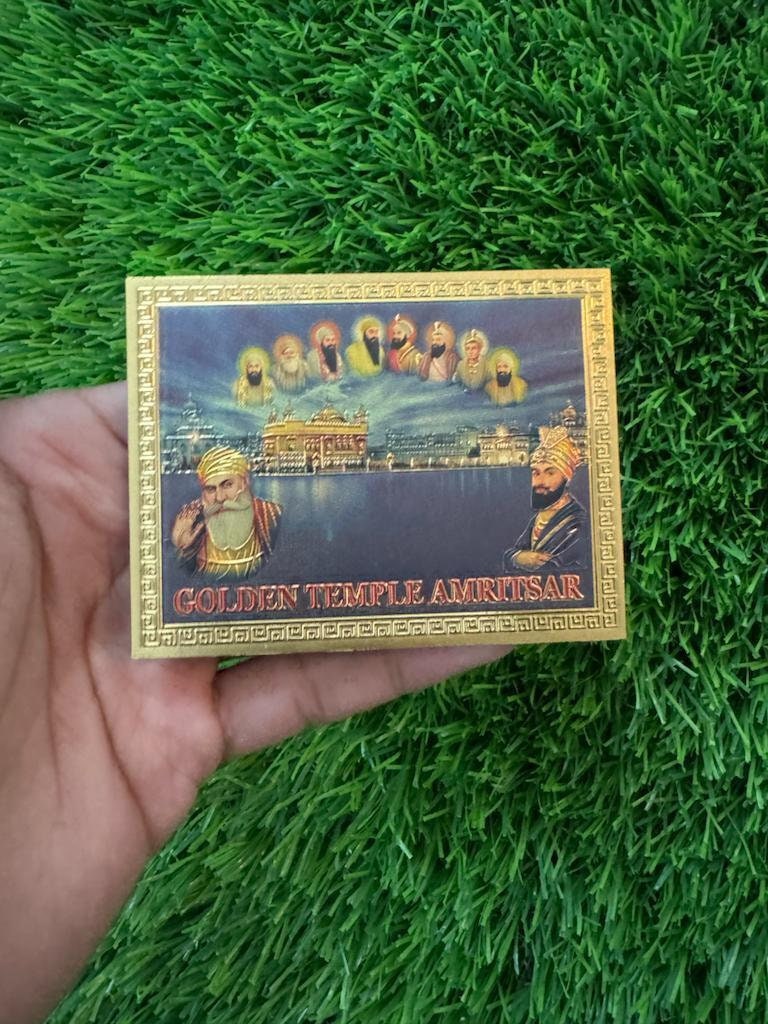 Golden Temple Fridge Magnet Sikh Guru Baba Deep Singh Swiss Souvenir Gift OF New UK