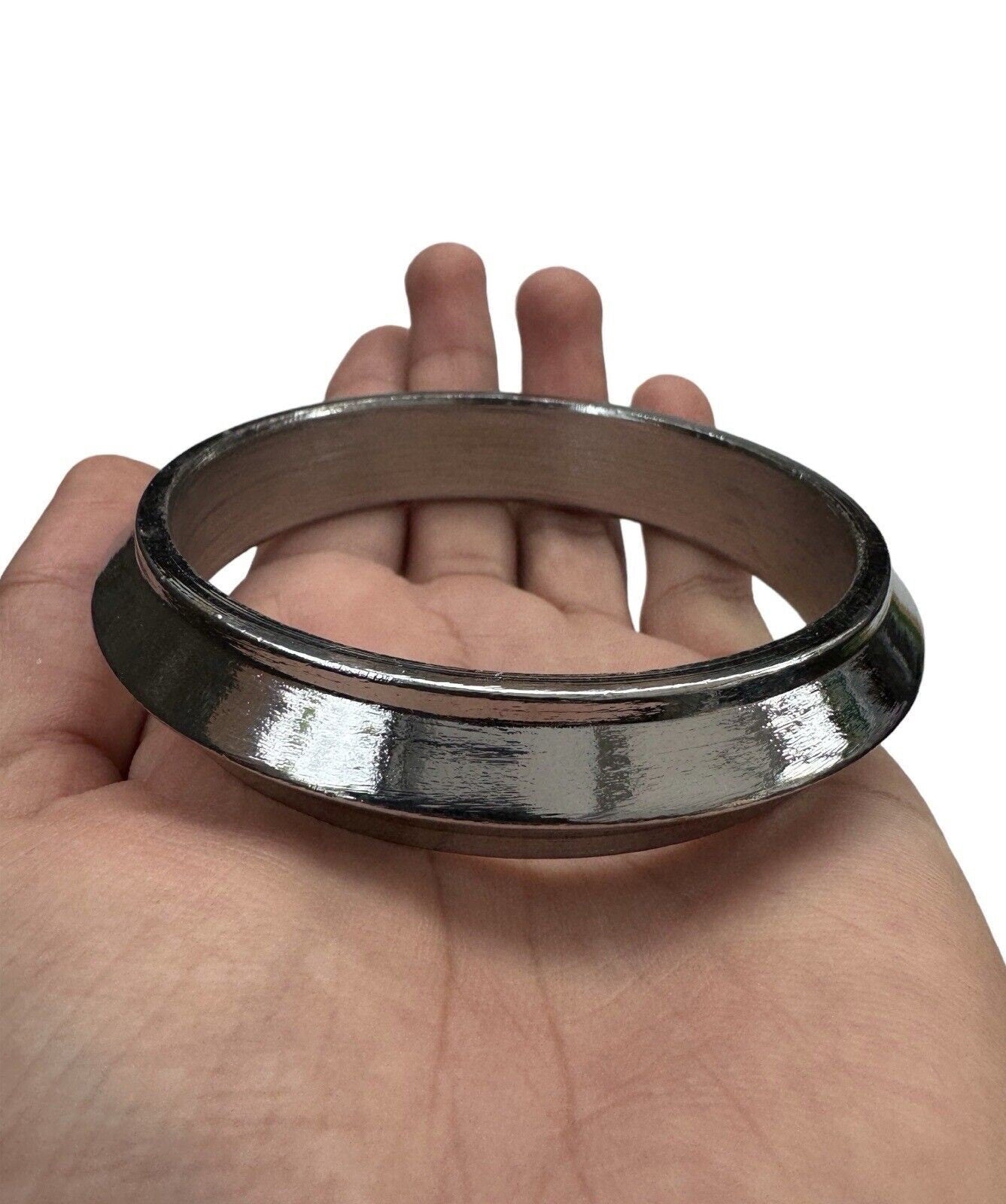 Sikh Kara Chrome Plated Thick Collar Kada Heavy Singh Kaur Khalsa Edge Bangle OF12R