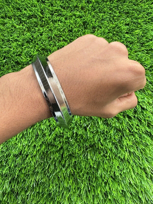 Sikh Kara Chrome Plated Thick Collar Kada Heavy Singh Kaur Khalsa Edge Bangle OF12R