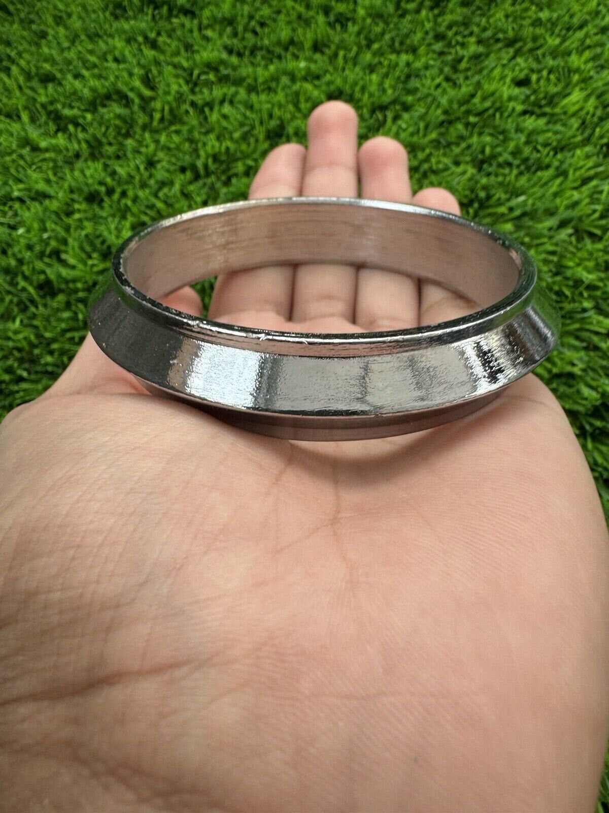 Sikh Kara Chrome Plated Thick Collar Kada Heavy Singh Kaur Khalsa Edge Bangle OF12R