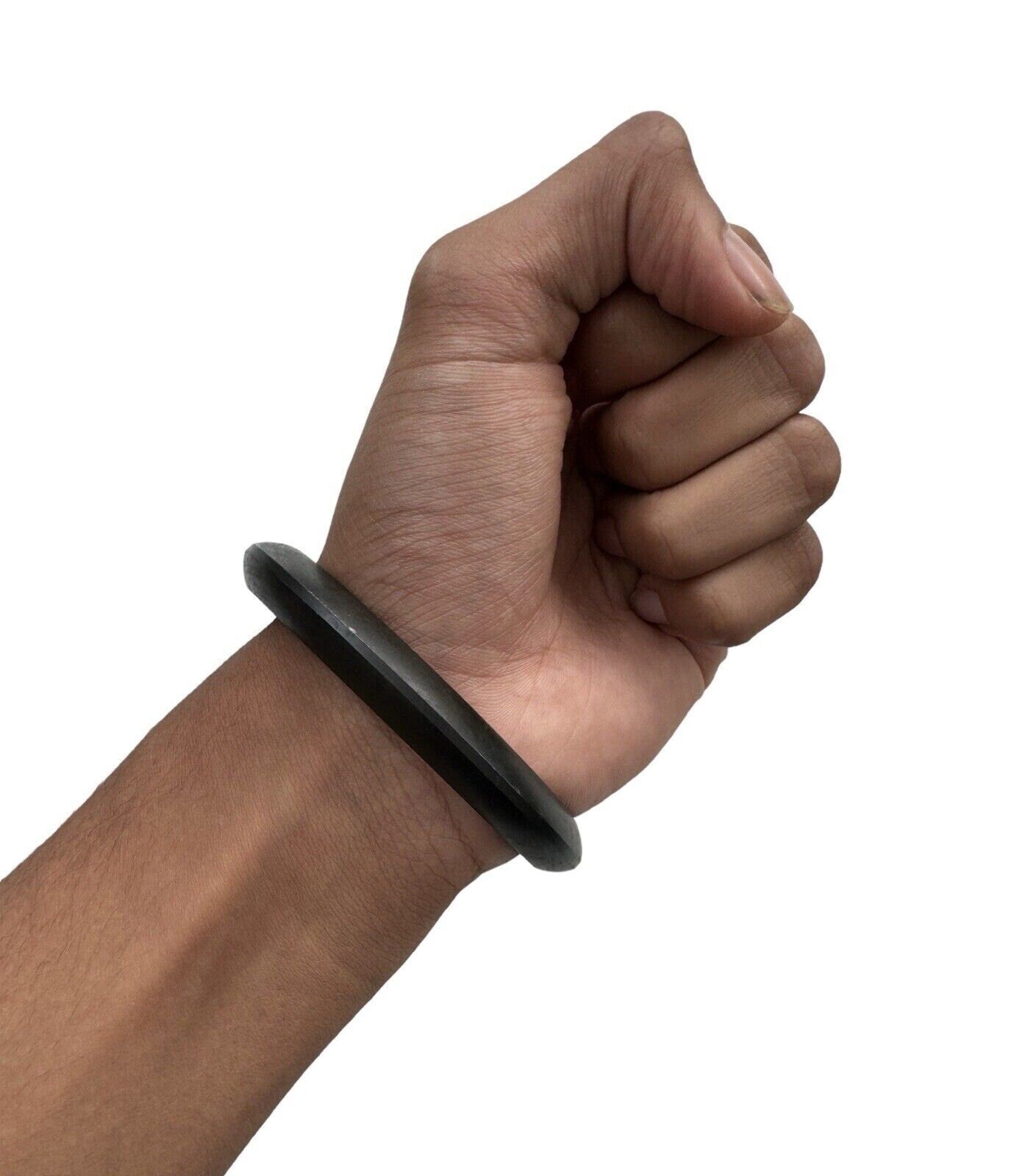 Sarbloh Kara Black Bangle Pure Iron Sikh One Edge Kada Singh Kaur Khalsa OF10