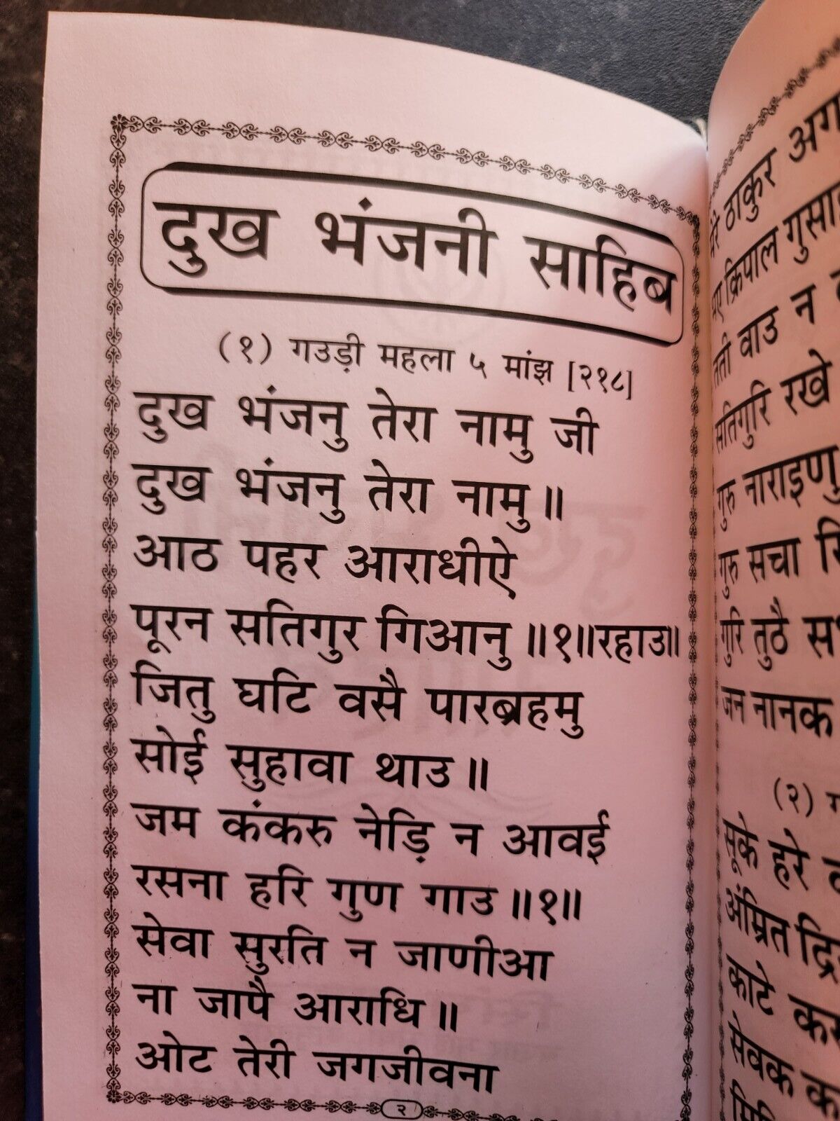 Sikh Hindi Dukhbhanjani Sahib Selected Protection Shabads Book Devnagari Lipi MK