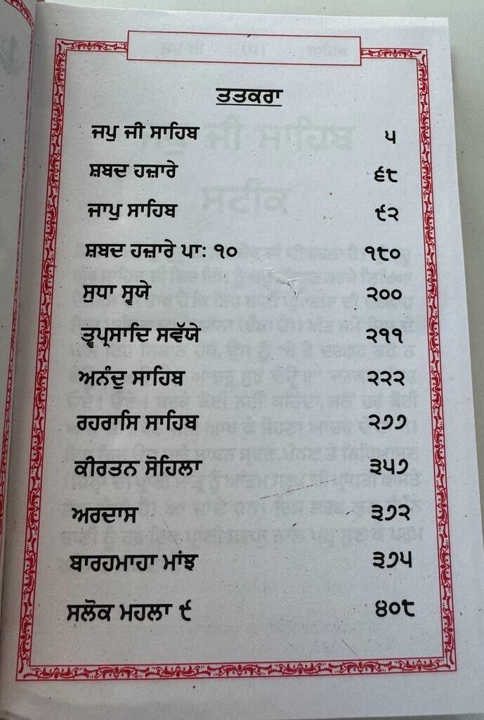 Sikh Nitnem Steek Japji Jaap Anand Rehras Gutka Sahib Punjabi Gurbani Book VVV8