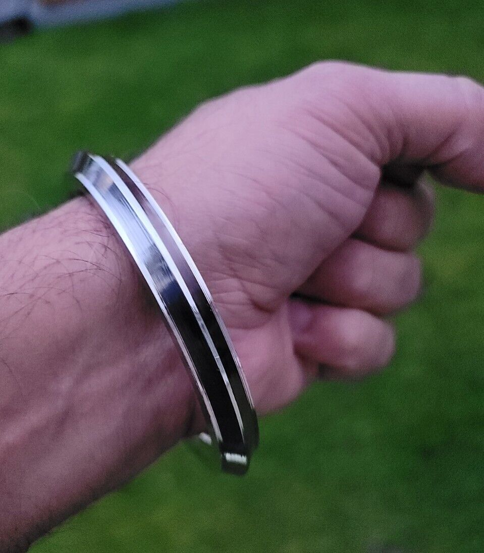 Sikh Kara Stainless Steel Collar Edge Heavy Kada Singh Kaur Bangle OG3 Punjabi New