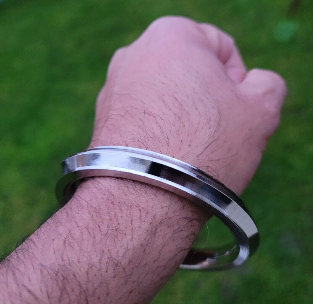 Sikh Kara Stainless Steel Collar Edge Heavy Kada Singh Kaur Bangle OG3 Punjabi New