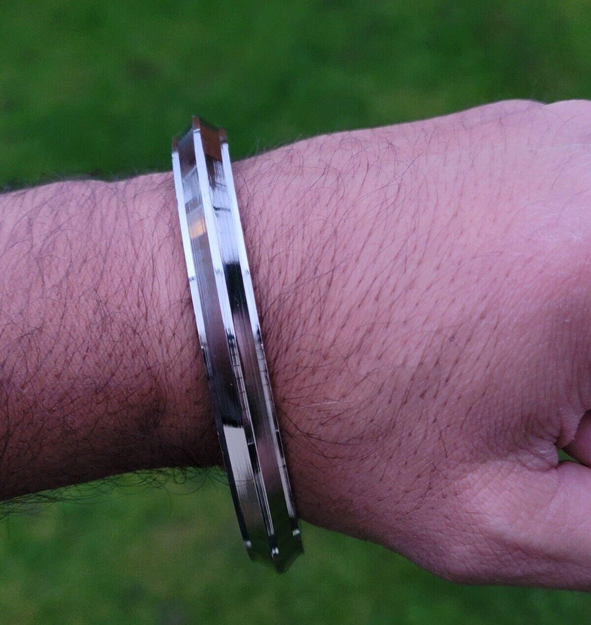 Sikh Kara Stainless Steel Collar Edge Heavy Kada Singh Kaur Bangle OG3 Punjabi New