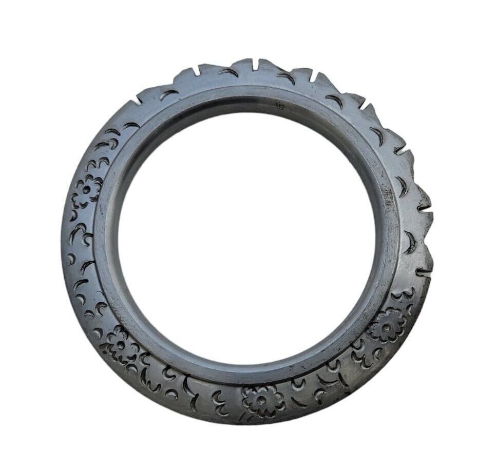 Sikh Sarbloh Kara Pure Iron Cut Floral Chakri Kada Khalsa Warrior Bangle OG7R