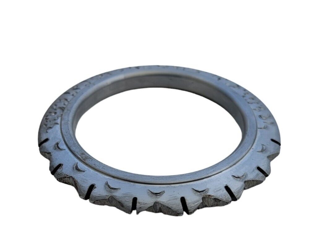 Sikh Sarbloh Kara Pure Iron Cut Floral Chakri Kada Khalsa Warrior Bangle OG7R