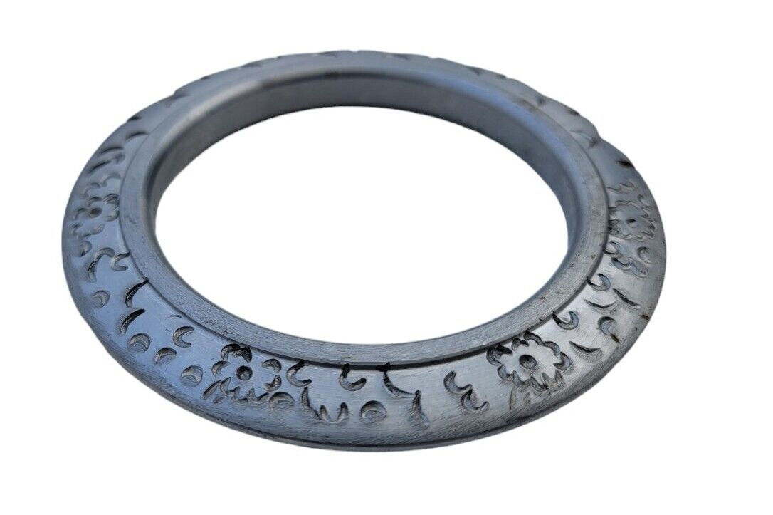 Sikh Sarbloh Kara Pure Iron Cut Floral Chakri Kada Khalsa Warrior Bangle OG7R