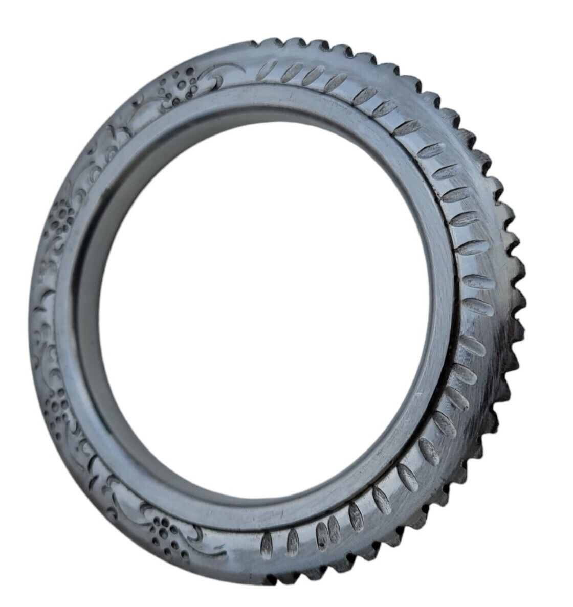 Sarbloh Toothed Chakri Kara Aari Kada Sikh Khalsa Iron Tooth Cut Khalsa Bangle OG8
