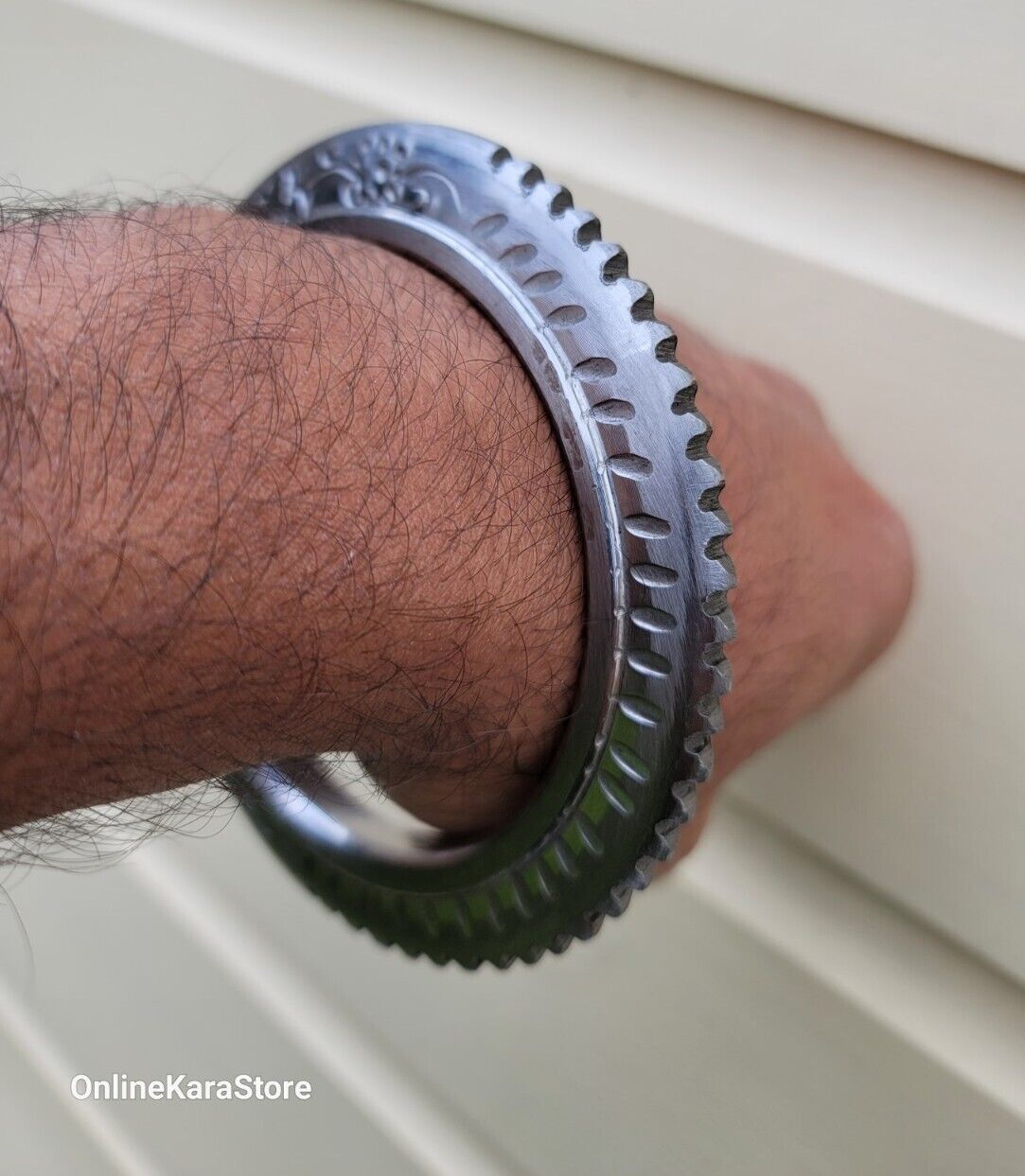 Sarbloh Toothed Chakri Kara Aari Kada Sikh Khalsa Iron Tooth Cut Khalsa Bangle OG8