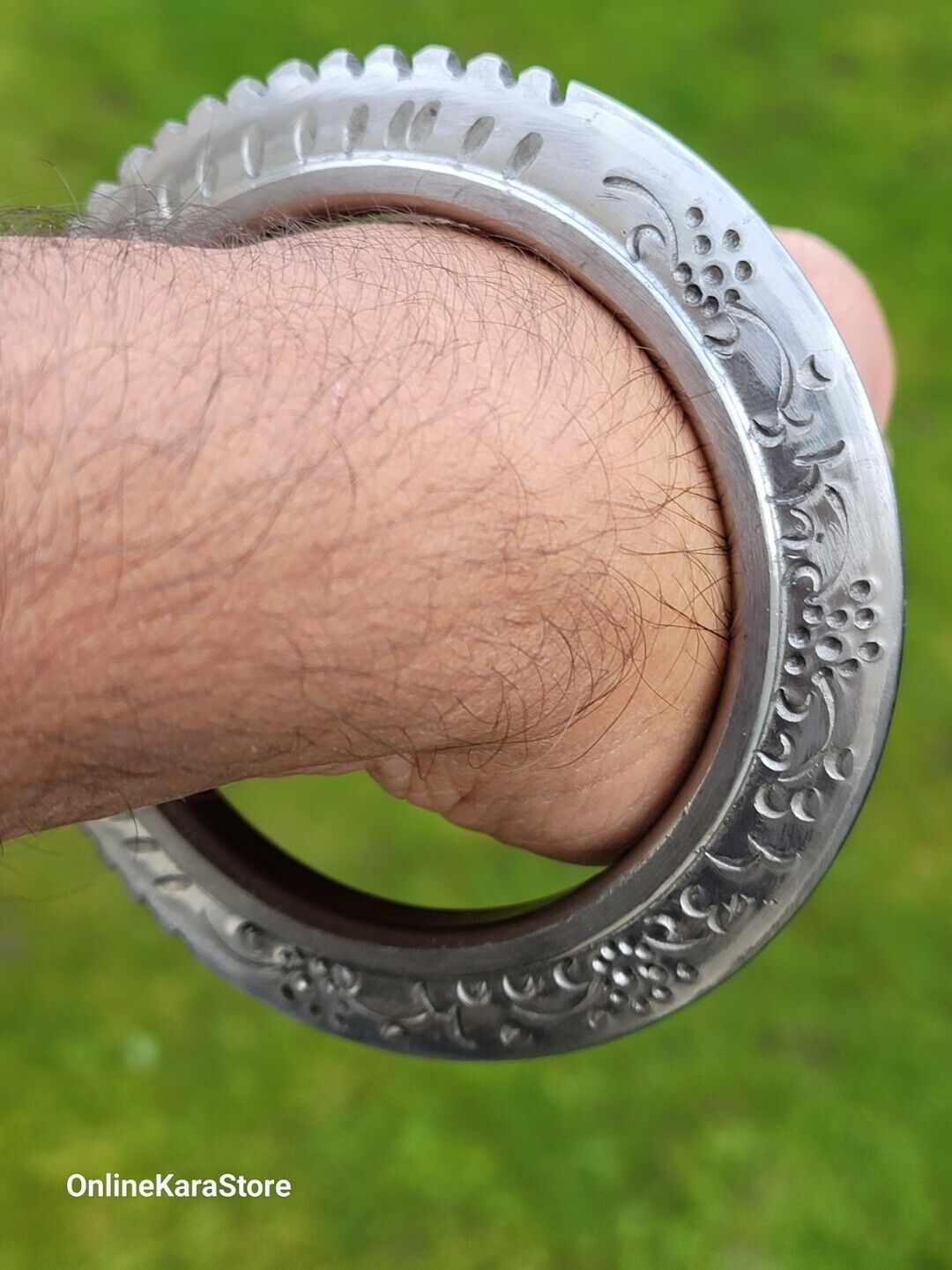 Sarbloh Toothed Chakri Kara Aari Kada Sikh Khalsa Iron Tooth Cut Khalsa Bangle OG8