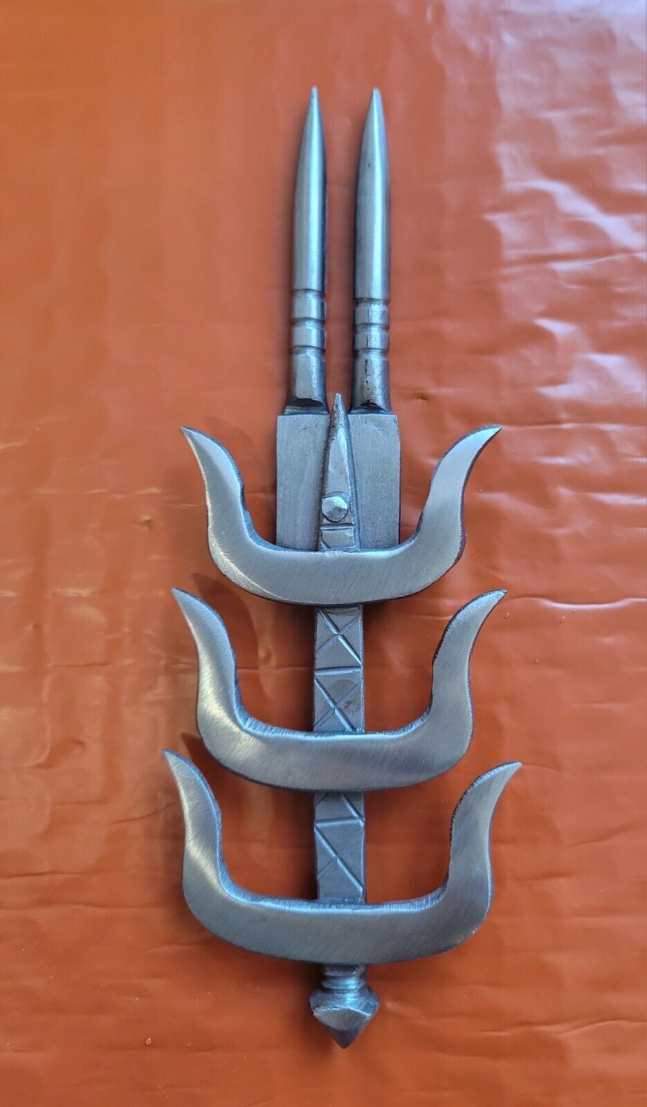 Sarbloh chand tora hand made punjabi sikh singh kaur arrow pin brooch gift bbb7