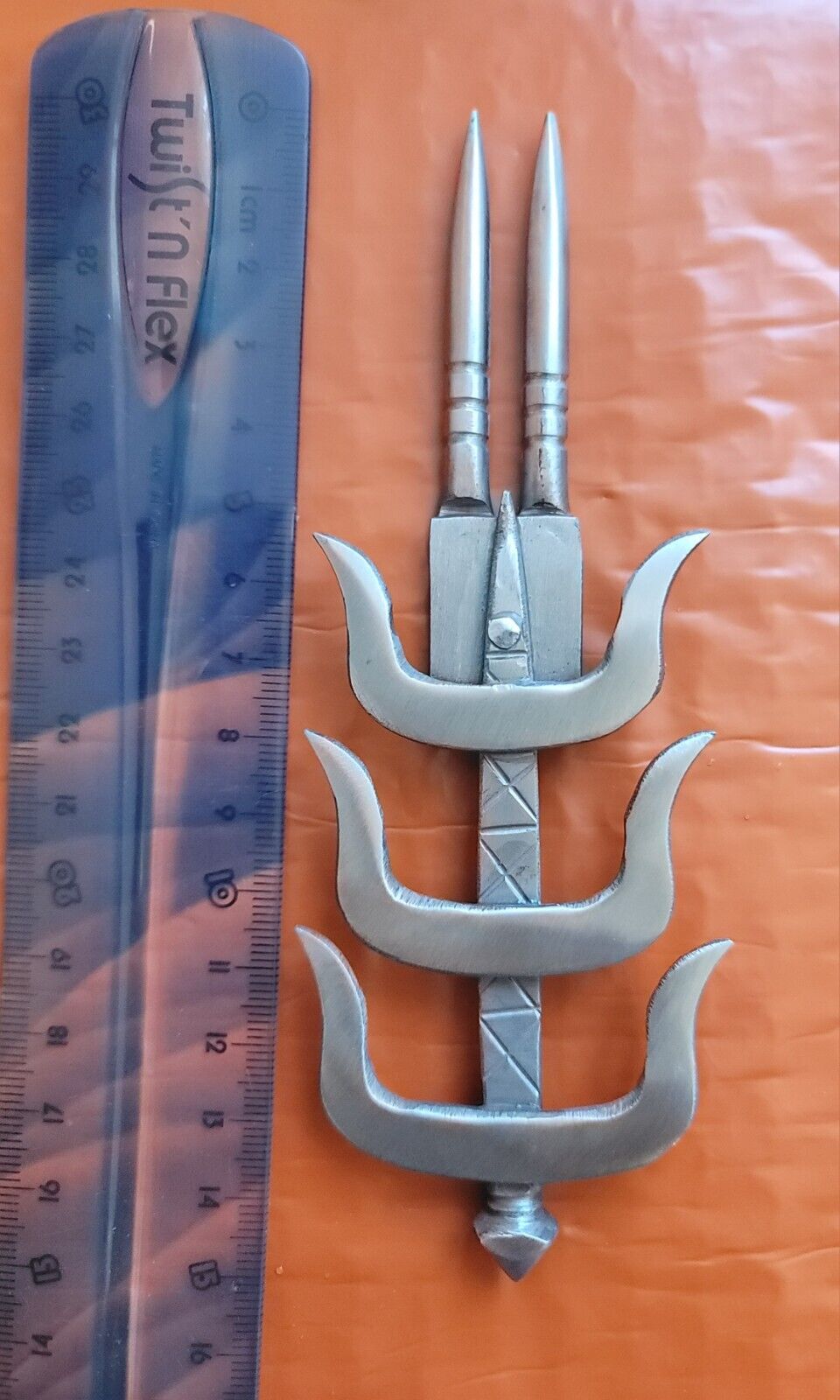 Sarbloh chand tora hand made punjabi sikh singh kaur arrow pin brooch gift bbb7