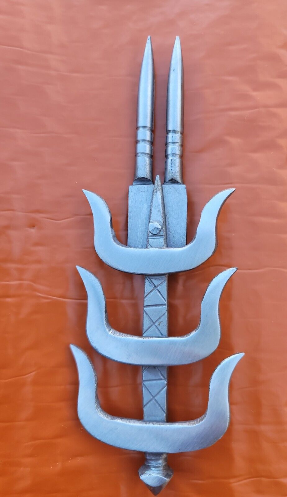 Sarbloh chand tora hand made punjabi sikh singh kaur arrow pin brooch gift bbb7