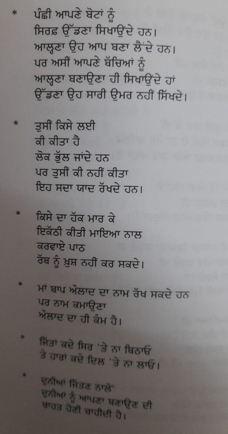 Harf Hulare by Panjabi Writer Charanjit Jogi Punjabi Quotations Quote Book New