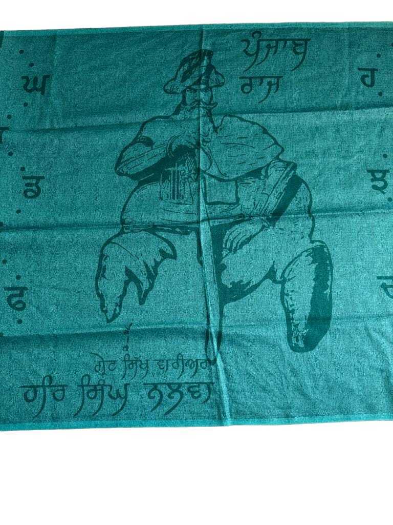 Gurmukhi Alphabet Shawl Great Sikh Warrior Hari Singh Nalwa Punjabi Stole Lohi S